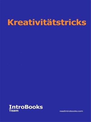 cover image of Kreativitätstricks